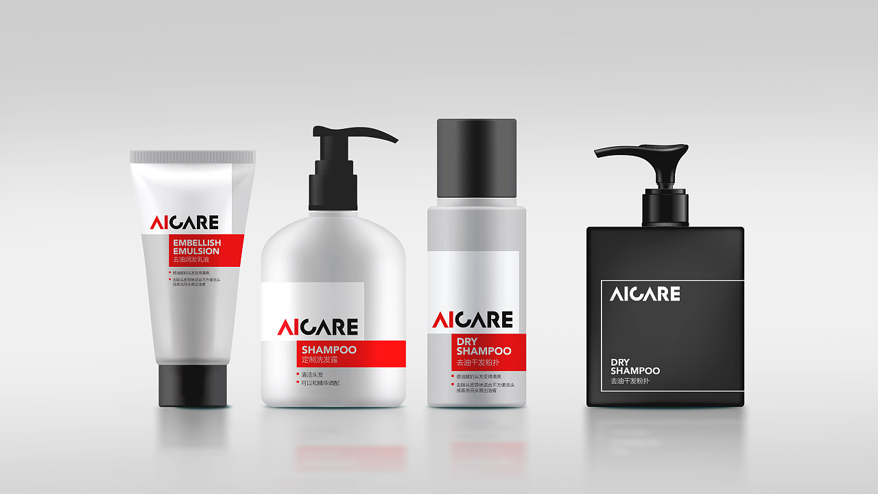 Aicare 美發(fā)產(chǎn)品包裝設(shè)計 簡約美學與專業(yè)質(zhì)感的視覺表達